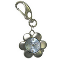 Light Blue Flower Shape Key Chain Quartz Watch